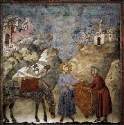GIOTTO di Bondone St Francis Giving his Mantle to a Poor Man oil painting artist